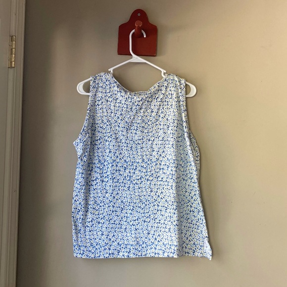 Vintage Sleep Club Blue & Yellow Floral 100% Cotton Button Down Pj Shirt L - Picture 4 of 7